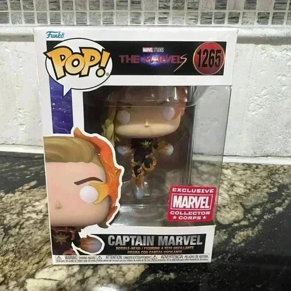 Funko Pop! Marvel The Marvels Captain Marvel Orange Figure - Picture 9 of 11